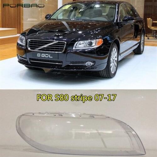 Headlight Lens Cover For stripe S80 2007-2017 Headlamp Clear Auto Shell Cover Replacement DIY