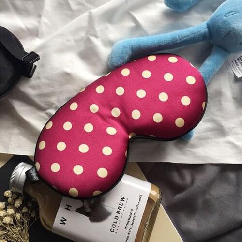 Sleeping Mask Mulberry Silk Wave point Eyes Mask Soft Breathable Blindfold Headband Eyepatch Night Mask For Rest