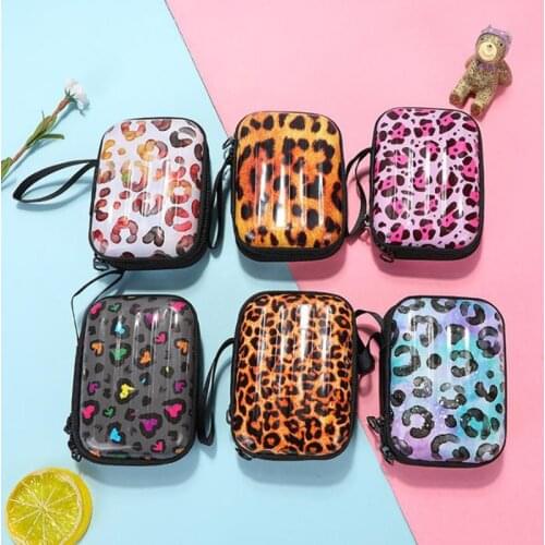 Mini 1pc Pouch Luggage Model Square Tin Iron Box Key Purse Pencil Case steel Box/coin Storage Bag headset Gift Bag