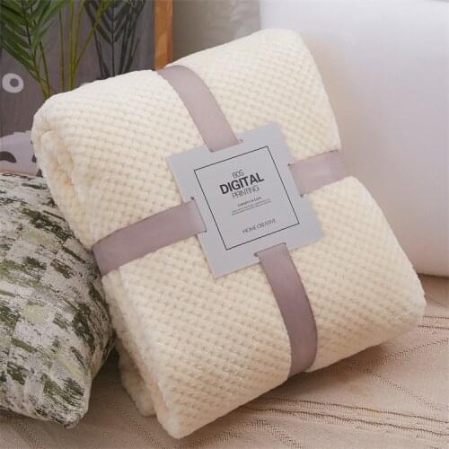 Soft Flannel Blanket for Car Travel Cover Towel Office Mesh Children Sofa Use Portable Multi Size
