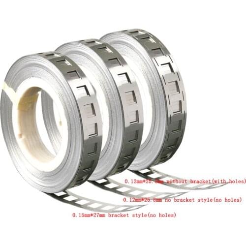 10m 18650 Lithium Battery Nickel Tape Li-ion Batteries Nickel Strip Belt Ni Plate with Bracket Hole 0.15x25mm/27mm