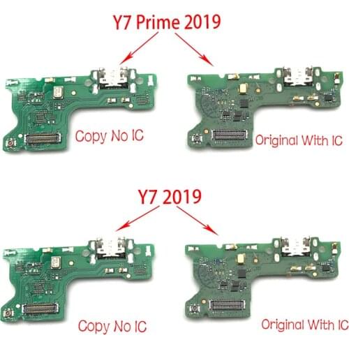 New USB Charging Port Mic Microphone Dock Connector Board Flex Cable For Huawei Y7 2019 / Y7 Prime 2019 Repair Parts