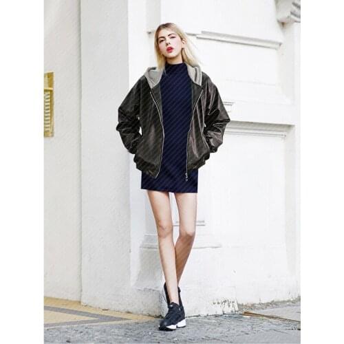 Autumn winter faux leather coat new collection solid color fashion style large size womens style hooded warm thickness coats