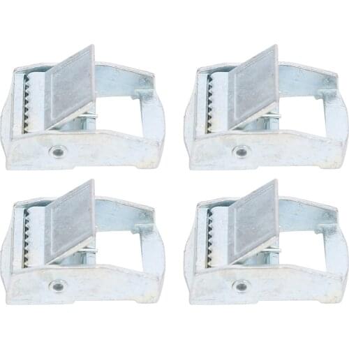 4Pcs Outdoor Camping Climbing Zinc Alloy Buckle for Heavy Duty Tie‑down Cargoes Strap Fixed Tensioner Ratchet Buckle