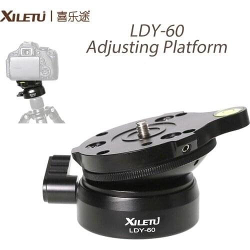 XILETU LDY-60 Aluminum Alloy Adjusting Platform for Tripod Monopod Semisphere Base Panoramic Head Photography Accessory
