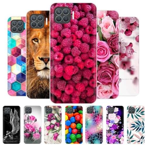 For OPPO Reno4 lite Case Silicone TPU Soft Phone Case Coque For OPPO Reno 4 Reno4 Lite Reno4lite Case Flowers Painted Back Cover