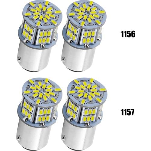 2pc LED Replacement Bulbs For Car Canbus 1156 1157 SMD 2835 54SMD Tail Light Turn Signals Light 1080LM DC12-24V C6000K Car Light