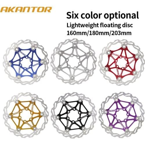 Mountain Bike Brake Rotor Strong Heat Dissipation Floating Rotor 160/180/203mm Ultralight MTB Road Disc Brake Pad