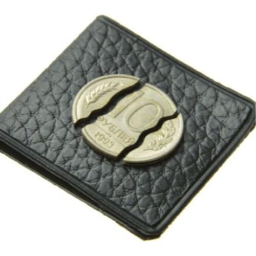 Three Folding Coin Bite Out Coin Rouble Version Magic Trick Coin To Bottle Magia Close Up Accessories Illusion Mentalism