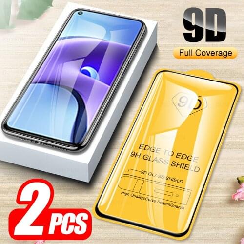2pcs 9D Full Glue Protective Glass For Xiaomi Redmi Note 9T 9s 9 Pro Redmy 9A 9C Note9 T Note9T Redmi9 A C Screen Protector Film