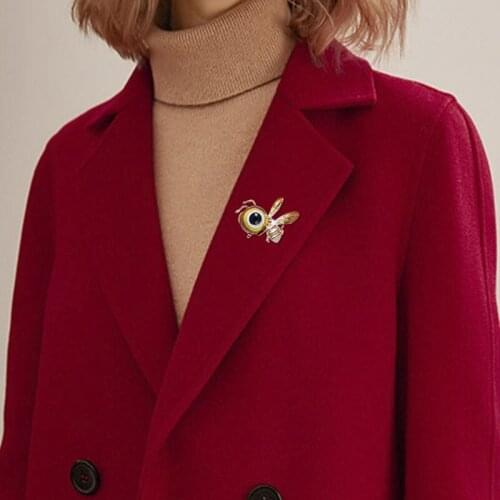 Big Eyes Bee Insect Brooches for Women Enamel Brooch Pins Jewelry Accessories