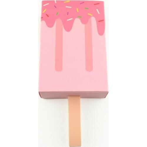 100pcs Ice Cream Shape Gift Boxes Baby Shower Birthday Party Candy Box Cartoon Drawer Gift Bag for Kids Party Favor Box