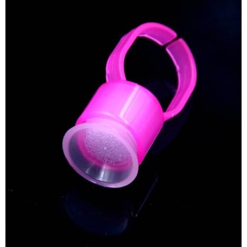 100pcs Tattoos Supply Ring Cup Tools Microblading Pigment Holder Permanent Makeup Disposable Tattoo Ink Cups With Sponge