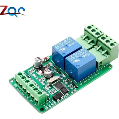 2-Way Relay Module Output 2 Channel Switch Input TTL/RS485 Interface Communication Modbus-Rtu