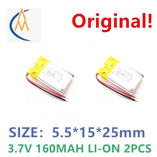 2PCS 551525 501525 3.7V 160mah with TUV certification 601525 701525 adult supplies battery MP3 toy audio navigator