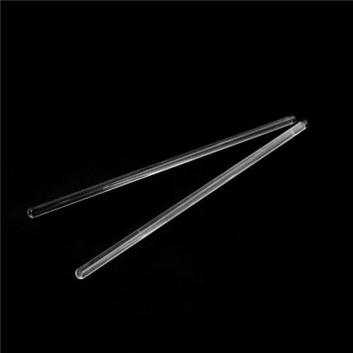 2Pcs Transparent Glass Stirring Rod Laboratory Tool Lab Supplies 6*200mm