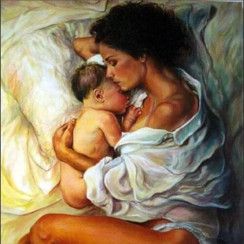 Full Square Diamond 5D DIY Diamond Painting "Mother & child" diamant Embroidery Cross Stitch Rhinestone Mosaic Painting Decor