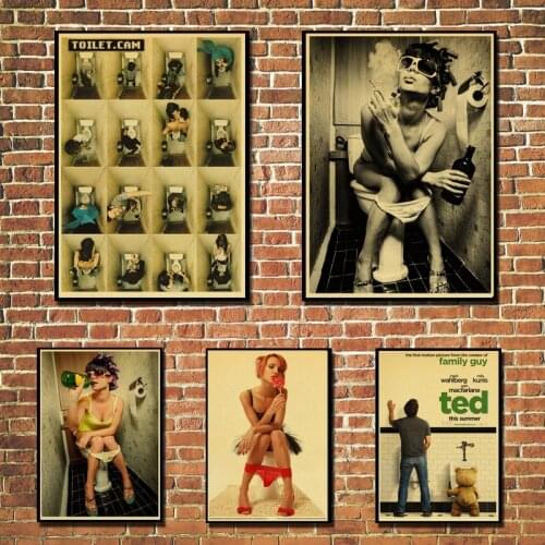 Diamond Painting Vintage Bathroom Wall Art Diamond Mosaic DIY Full Diamond Embroidery Diamond Accessories Room Decoration