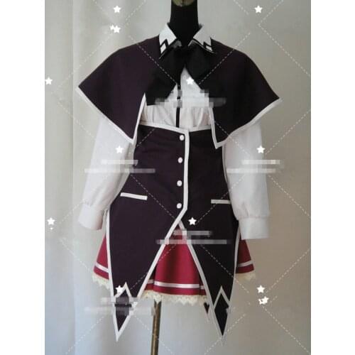 Anime! High School DXD Rias Gremory Uniform Cosplay Costume Women/Men Unisex shirt+skirt+tie+cape+apron Free Shipping