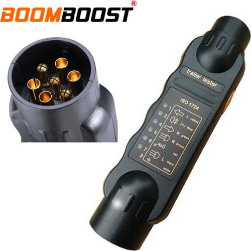 Car diagnostic tool trailer tester With 7 LED indicators car plug and socket tester Polarlander 12V 7 pin