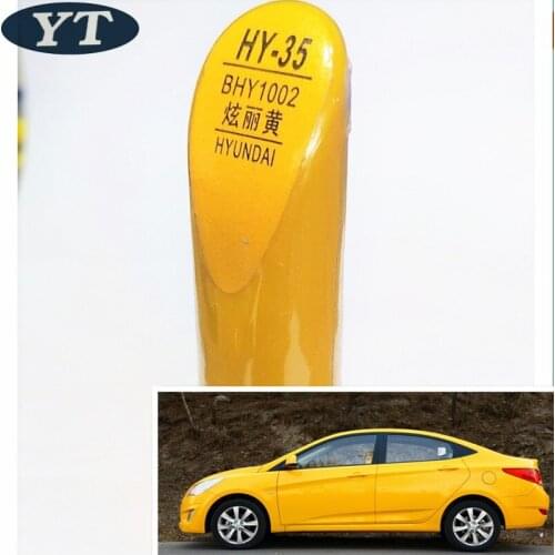 Car scratch repair pen, auto paint pen YELLOW color for Hyundai IX35 IX25 Elantra Accent I30 Verna Tucson Sonata Santafe