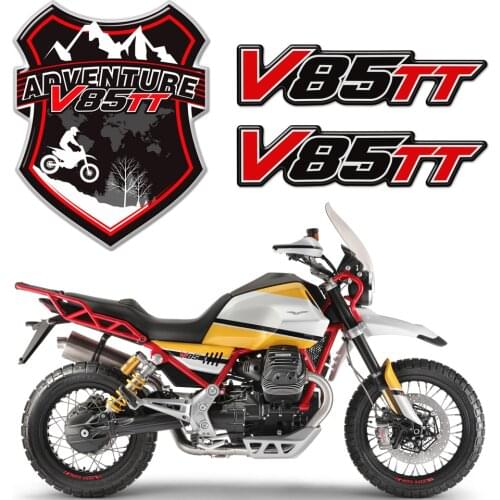 Trunk V85TT For Moto Guzzi V85 TT Tank pad Protection stickers decal Luggage Aluminum Cases Protector Emblem 2018 2019 2020