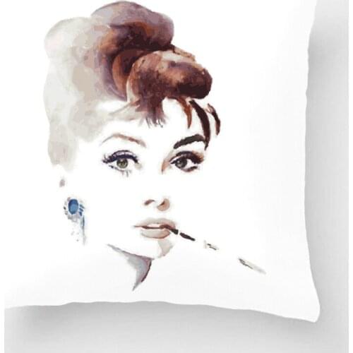 Beauty Designs Printed Throw Pillow Case Hepburn Decorative Cushion Cover Pillowcase Home Decor By Lvsure