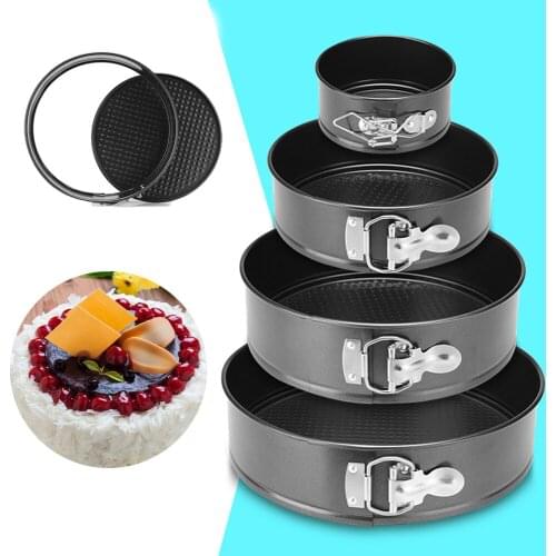 DIY Round Shape Baking Pans Kitchen Cake Tool Metal Non-stick Baking Dish Removable Bottom Bakeware Cake Decoration Tool 12-28CM