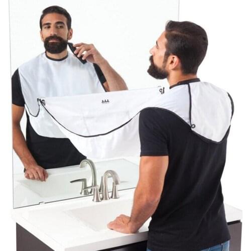 Pongee Shaving Cloth Mens Beard Care Shave Apron Bib Trimmer Facial Hair Cut Cape Sink Waterproof Floral Cloth