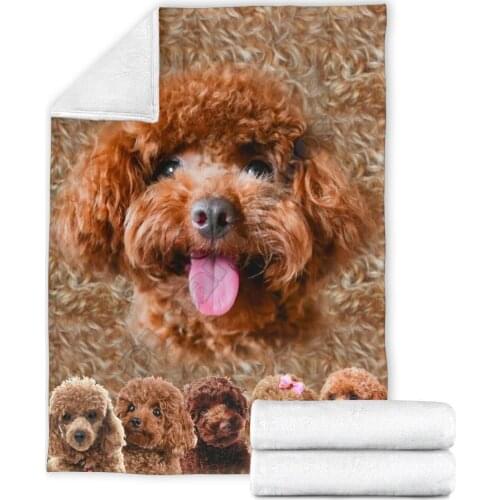 Funny face poodle fleece blanket 3D Printed Blanket Adults/kids Fleece Blanket Sherpa Blanket