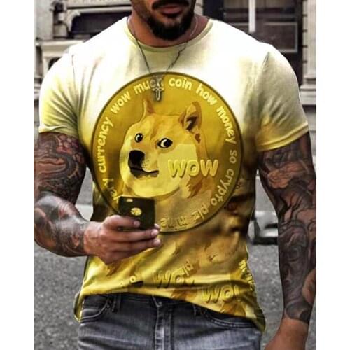 Bitcoin Print 3d Fashion T-Shirt Men Summer Casual O-Neck Short Sleeve Street Harajuku Style Oversize Sweatshirt Clothes Xxs-6xl