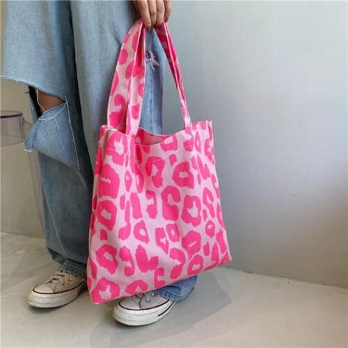 Canvas Leopard Prtint Clutch Purse Bags Large Capacity Shoulder Bag Tote Casual Clutch Bags Travel Satchel for Women