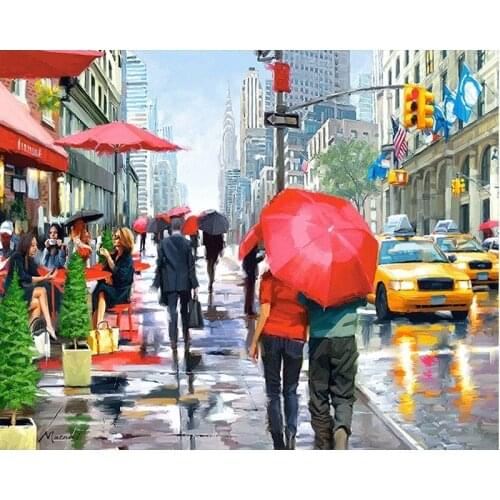 Full Square/round Diamond 5D DIY Diamond Painting street Embroidery Cross Stitch Rhinestone Mosaic Home Decor