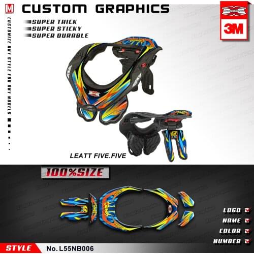 KUNGFU GRAPHICS Vinyl Stickers Motocross Enduro Decals Wraps Fit Leatt Brace 5.5 2012 2013 2014 2015 2016 (Style no. L55NB006)