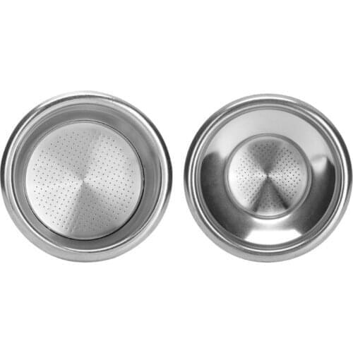 M17D 58mm Double Layers Single/Double Doses Filter Basket Semi-Automatic Coffee Machine Bottomless Handle Filter Coffee