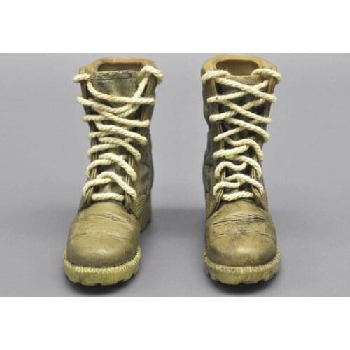 1/6 scale male soldier shoes sand color PMC modern footless strap boots long desert boots model fittings F 12"action figure show