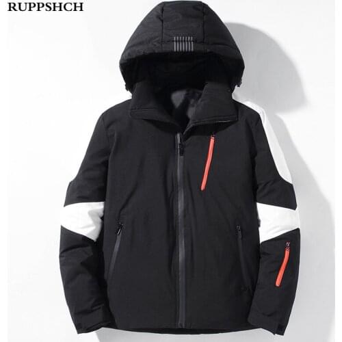 2021 Autumn Winter New Men White Duck Down Jacket Men Outdoor Warm And Windproof Hooded Parkas Jacket Coat Men Winter Clothing