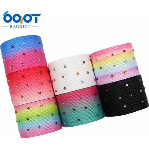 OOOT BAORJCT I-181106-177,38mm 5yards color diamond Solid color Ribbons Thermal transfer Printed grosgrain,DIY wrapping material