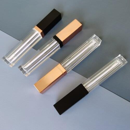 5ml Lip Glaze Tube Empty Tube Transparent Empty Packing Plastic Bottles Refillable Lipstick Tubes Cosmetics Containers Wholesale