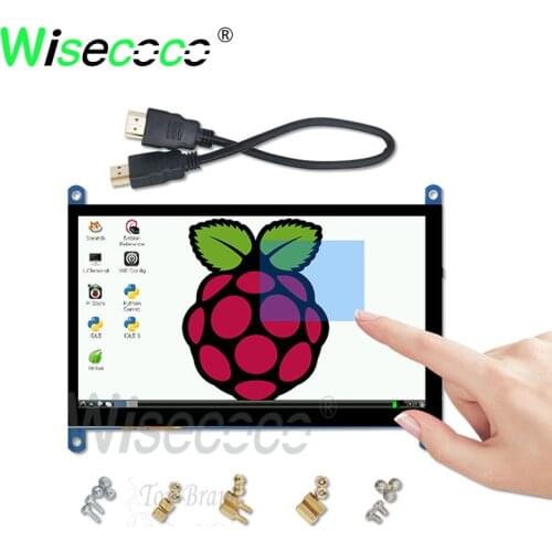 Raspberry pi touch monitor 7 inch 1024x600 ips display with driver board with 5 point touch