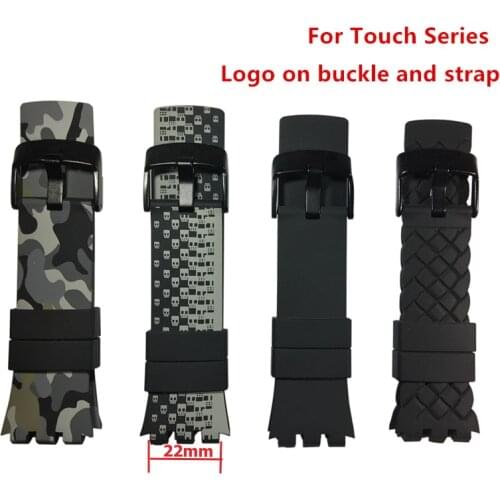 Original quality watchband Accessories watch strap band For Swatch for Touch series Silicone 22mm stainless buckle logo SURB100