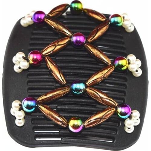 Luxury pearl comb vintage black magic comb for wedding party best gift 20pcs/lot