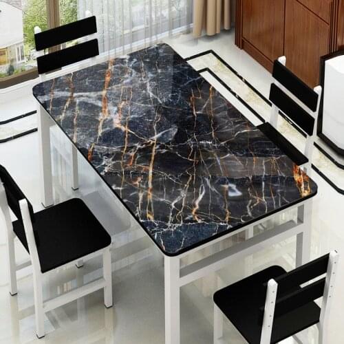 Luxury Nordic style party table decoration mat Imitation marble tablecloth plastic pad PVC waterproof Placemat Coffee table mats