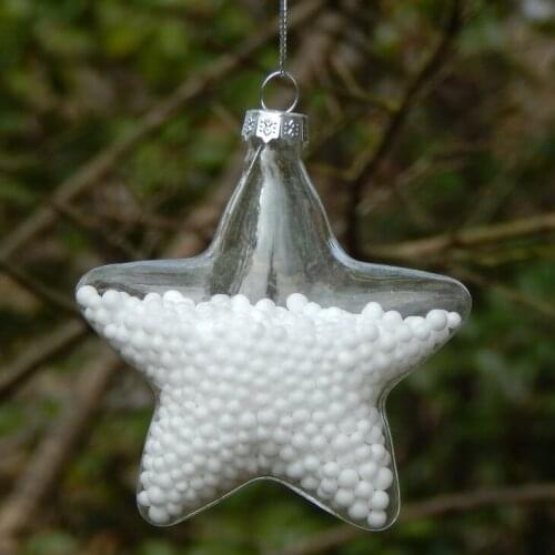 Christmas decorations, five-pointed star, glass balls, wedding decorations, Christmas gifts