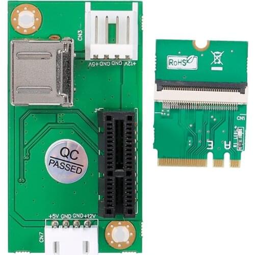 NGFF (M.2) Key A/E to PCI-E 1 X Extension Cord with High Speed FPC Cable Support for PCI-E 1X/4X/8X/16X card