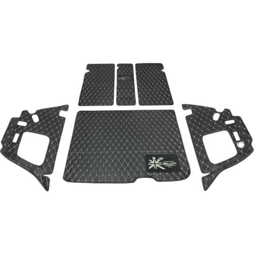 Carbon Fiber Grain Luminous sign Cargo Liner Leather Trunk Mat Pad Sticker for Mini Cooper F54 F55 F56 F57 Clubman Accessories