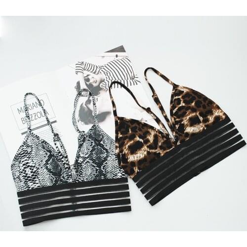 Ladies Sexy Push Up Fitness Bra For Women Snake Print Seamless Seamless Underwear gym Backless Bra top women