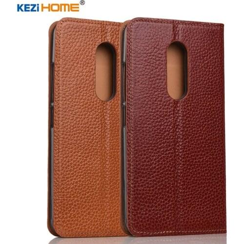 ZTE Axon 7 case KEZiHOME Litchi Genuine Leather Flip Stand Leather Cover capa For ZTE Axon 7 Phone cases coque