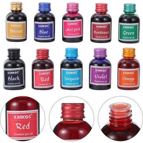 10 Bottles Colorful Pen Ink Writing Ink Drawing Ink Calligraphy Supplies