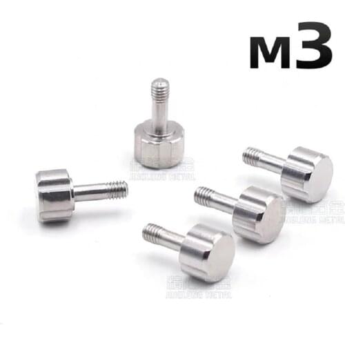 10PCS Stainless steel hand screw M3 half tooth does not come out of thin rod hand screw automatic lathe parts